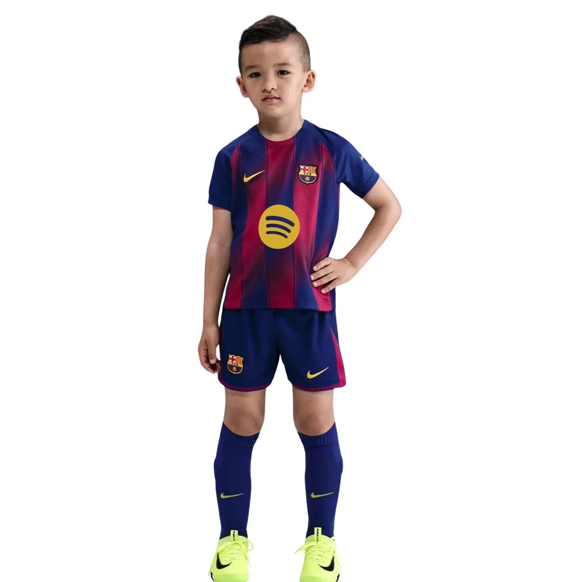 2025-26 FC Barcelona Home Kids Football Kit