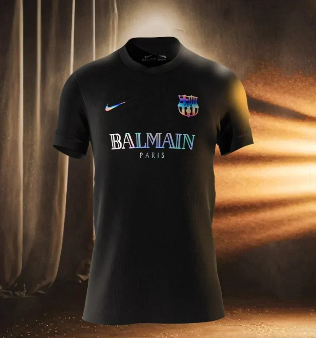 2024 Barcelona Balmain Shirt - Black Edition