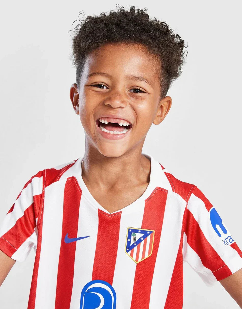 2025-26 Athletico Madrid Home Kids Kit