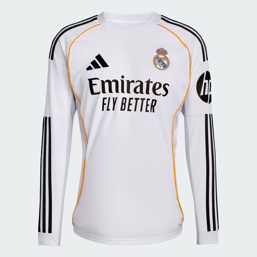2025/26 Real Madrid Long Sleeve Home Kit