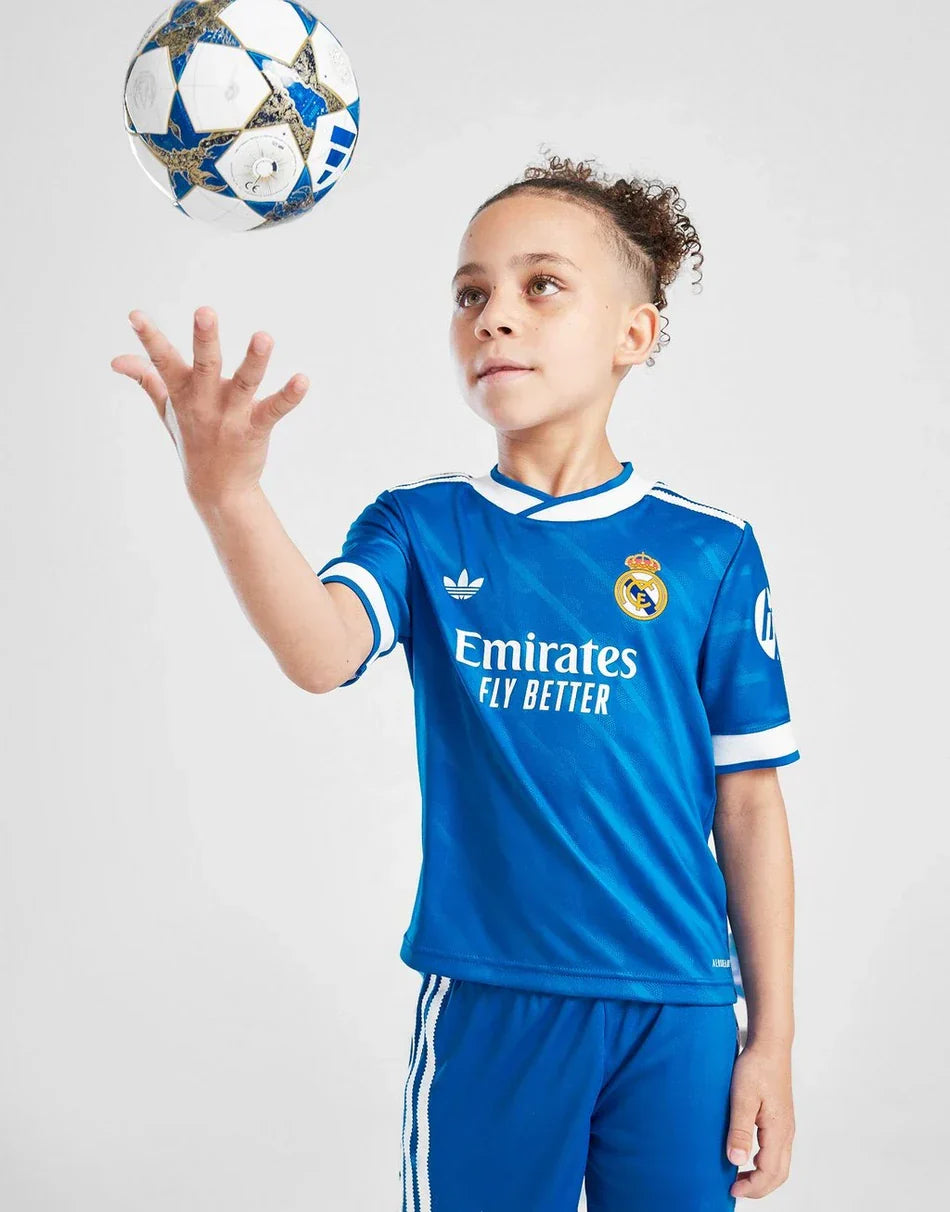 2025/26 Real Madrid Kids Football Kit Third
