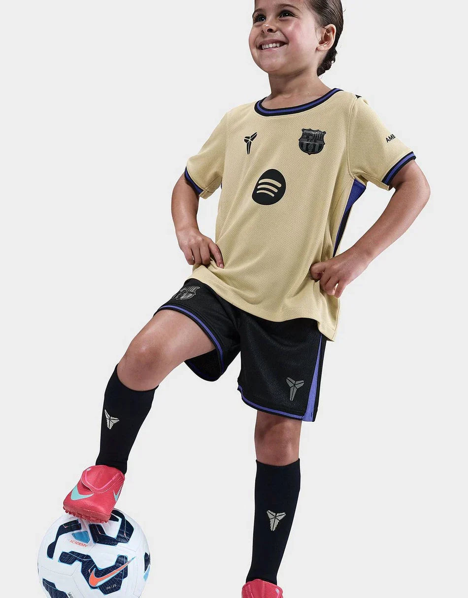 2025-26 FC Barcelona Away Kids Kit
