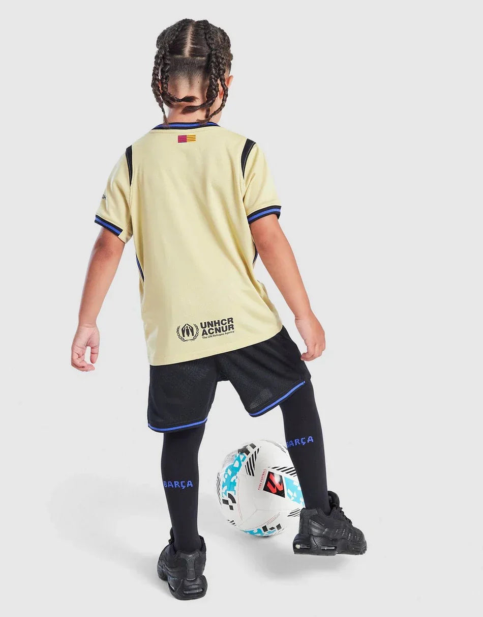 2025-26 FC Barcelona Away Kids Kit