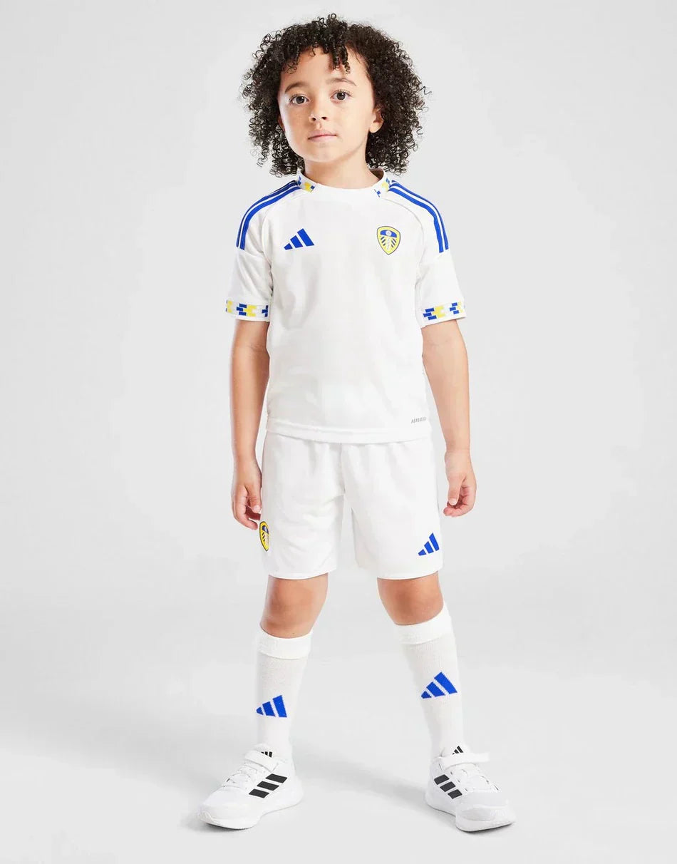 2025-26 Leeds United Home Kids Football Kit