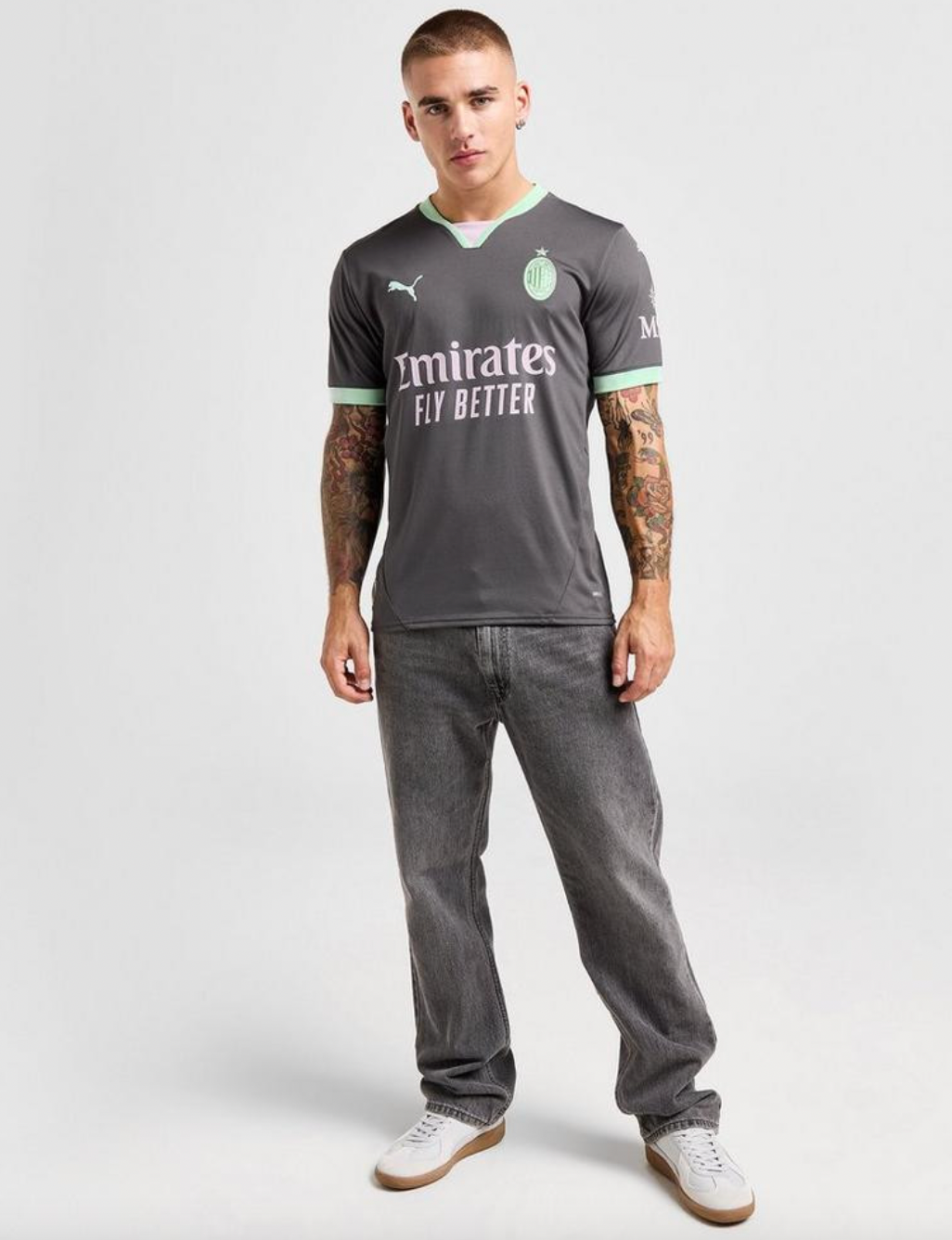 Ac Milan Third Kit 24/25 Grey and green
