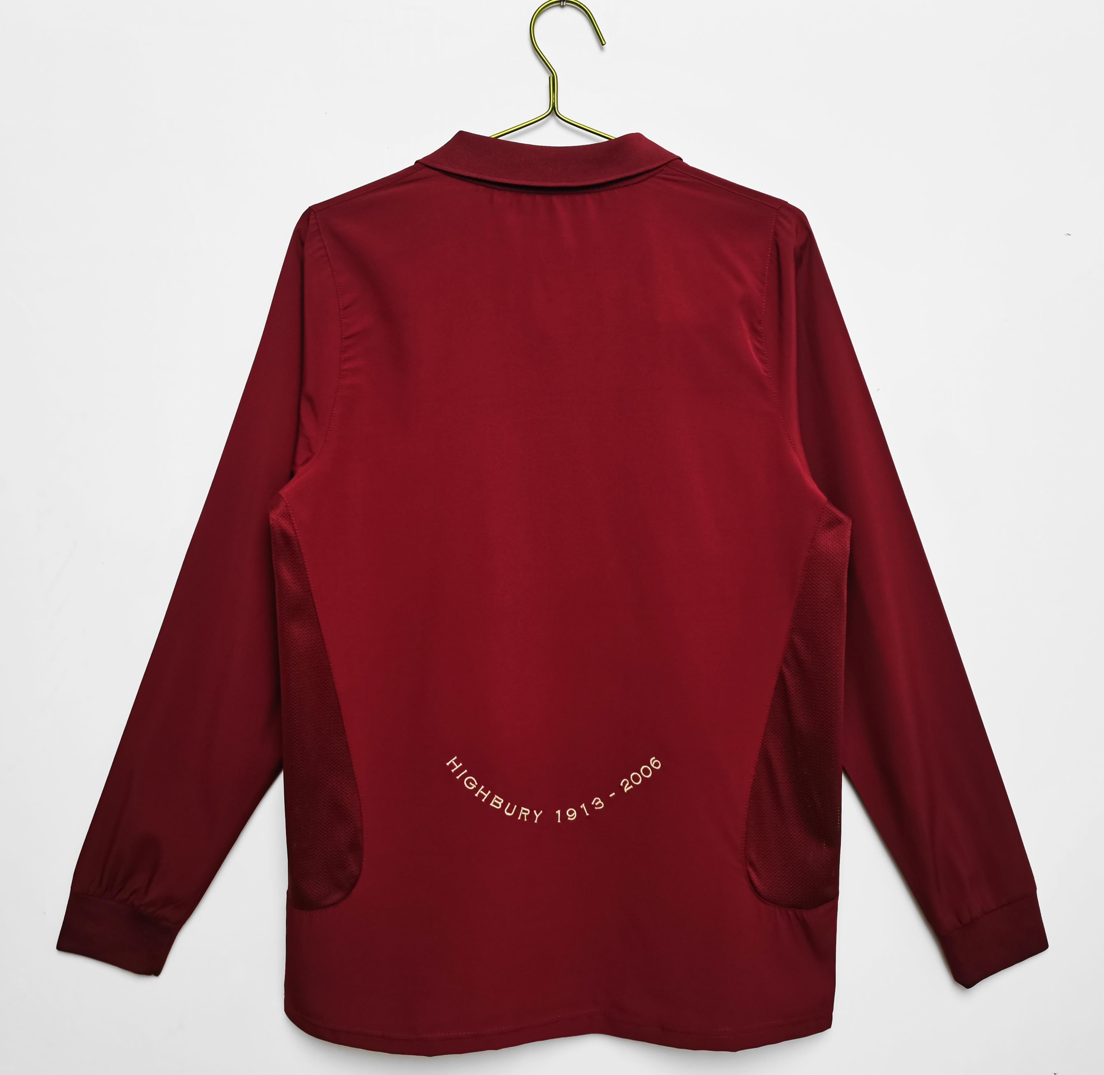 Arsenal Retro Shirt 2005/2006 Long Sleeve O2 Home