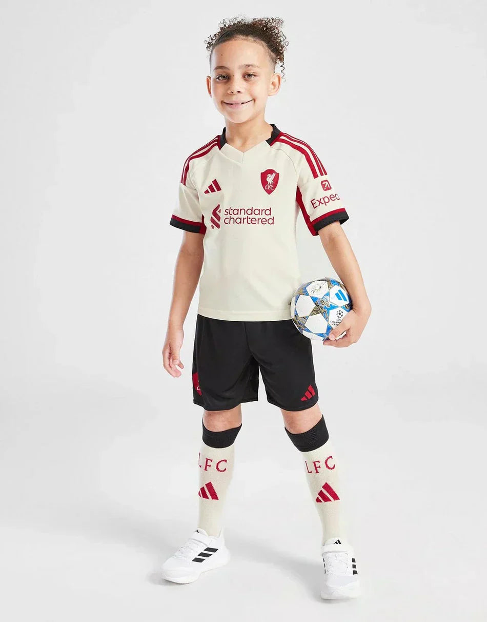 2025-26 Liverpool Away Kids Football Kit