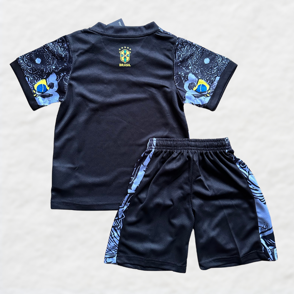 (KIDS) Brazil 2024/25 Black 'Christ The Redeemer' Special Kit - Clear Out