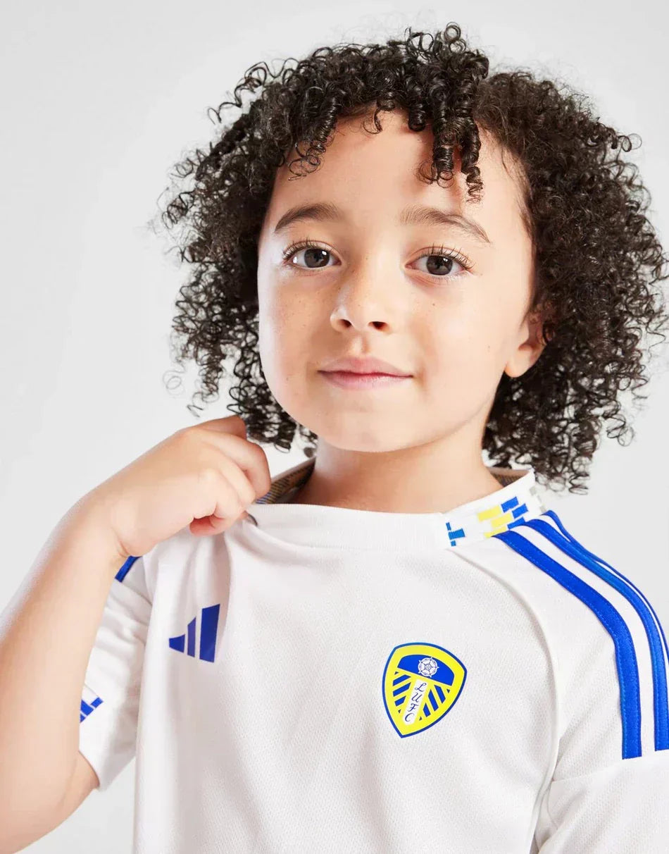 2025-26 Leeds United Home Kids Football Kit