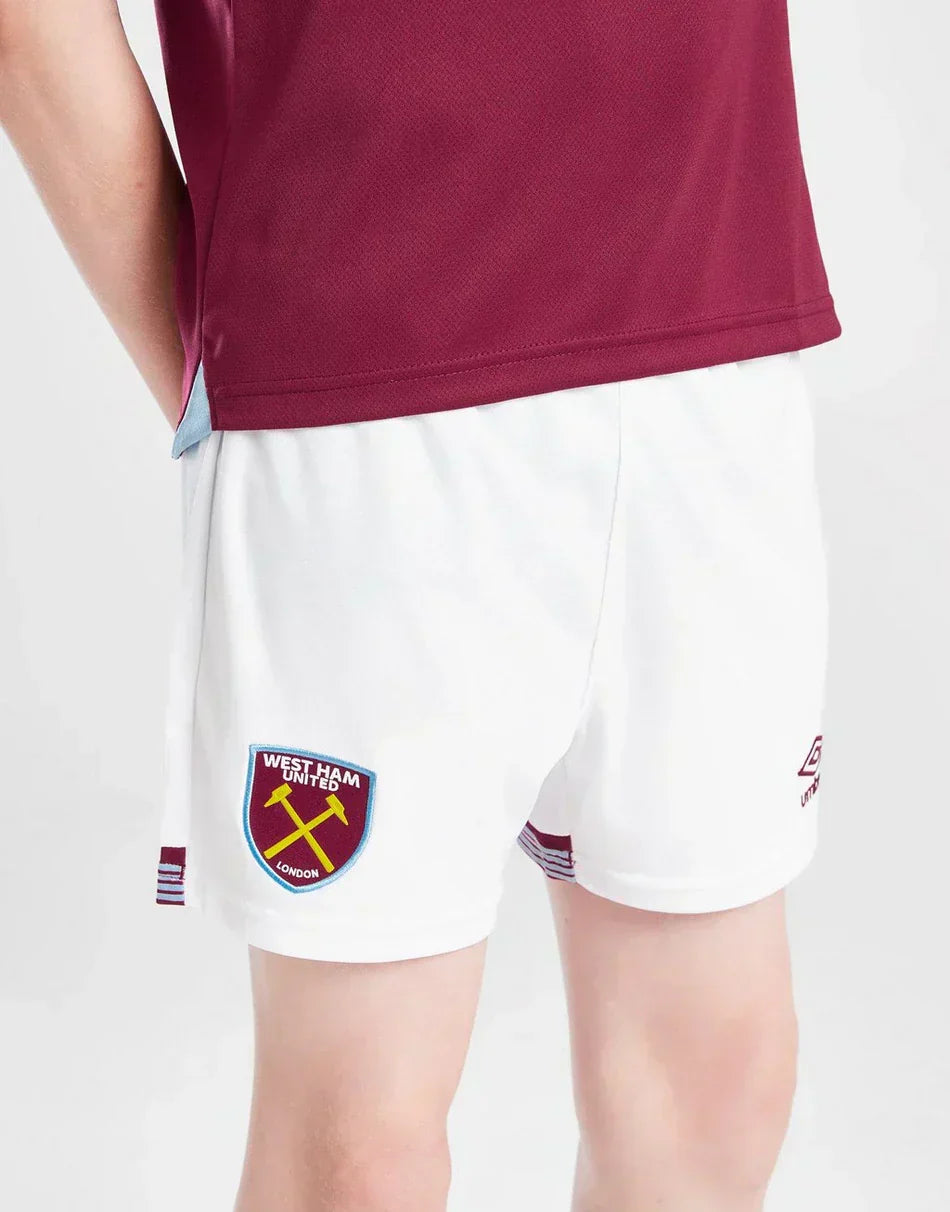 2025-26 West Ham Home Kids Football Kit