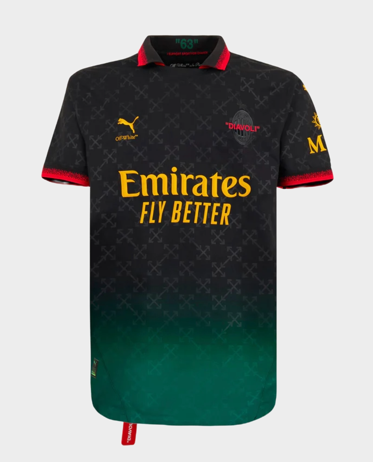 AC Milan x Off White fourth Jersey 2024-25 Player Version