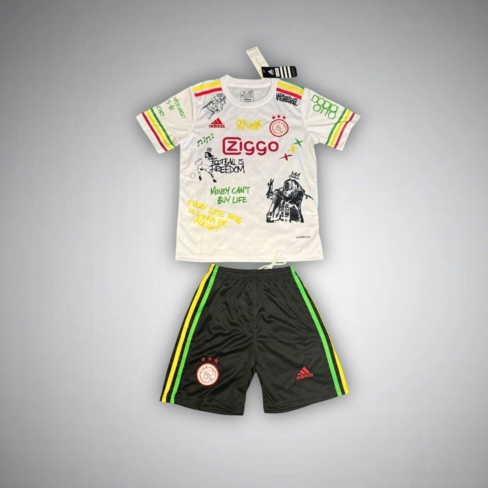 Ajax Bob Marley Kids Football Kit - White