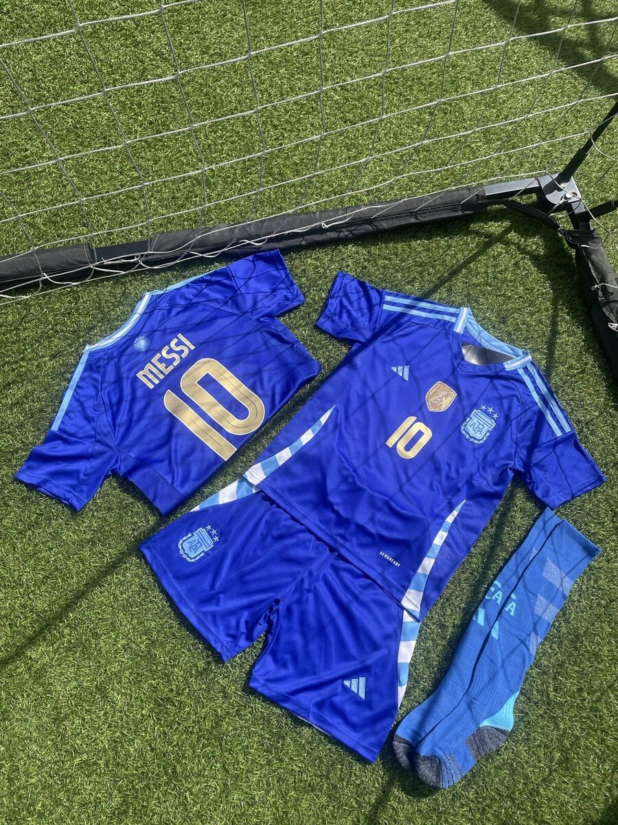 Argentina Away Kids Football Kit 2024/2025 with Messi 10